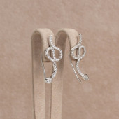 Cercei ear cuffs argint sarpe cu pietre DiAmanti AE2972-N-AS